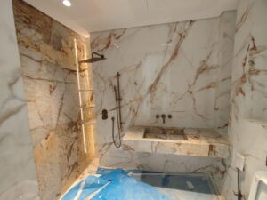 Bathroom Wall with Vanity Counter