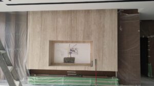 Line Match TV Unit Wall Cladding Travertine Light Beige (3)